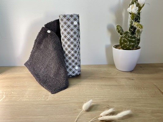 rouleau d'essuis tout lavable, tissu en coton et éponge