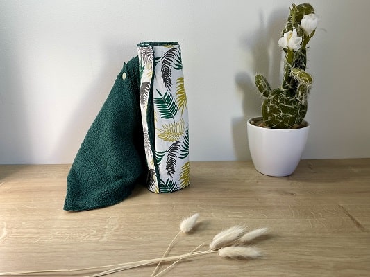 rouleau d'essuis tout lavable, tissu en coton et éponge