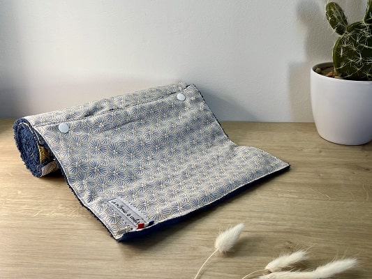rouleau d'essuis tout lavable, tissu en coton et éponge