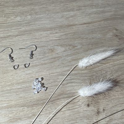 crochet boucles d'oreilles couleur silver