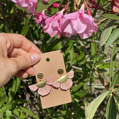 boucles d'oreilles Coquelicot