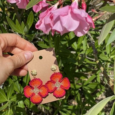 boucles d'oreilles Pavot